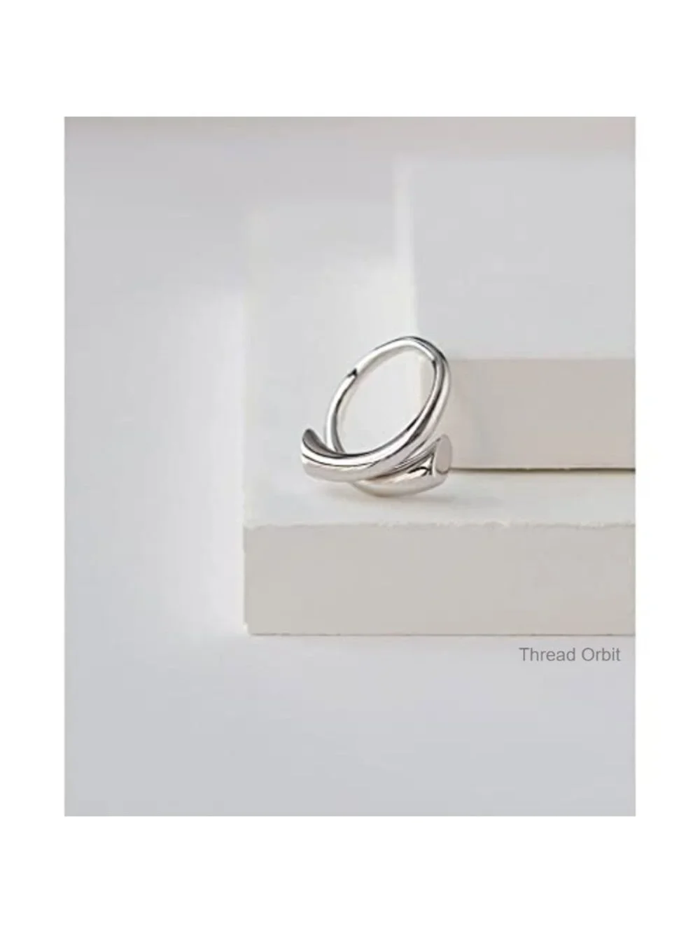 Adjustable 925 Sterling Silver Double Line Thumb Ring Stacking Ring High Polish